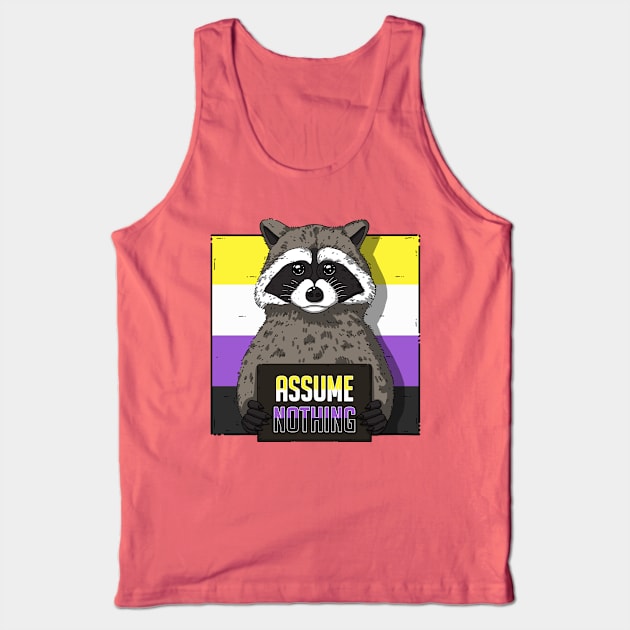 Assume Nothing Non-Binary Pride Tank Top by Luna Illustration